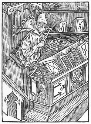دورر، أحمق الكتب، من محفورات سفينة الحمقى، 1494