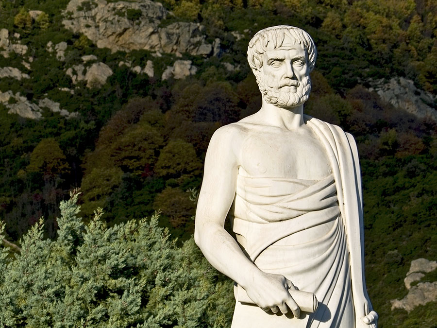 Stock Photo - Aristotle statue located at Stageira of Greece