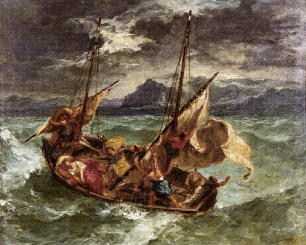 Christ on the Sea of Galilee, Eugène Delacroix Description Artist, Eugène Delacroix, 1854