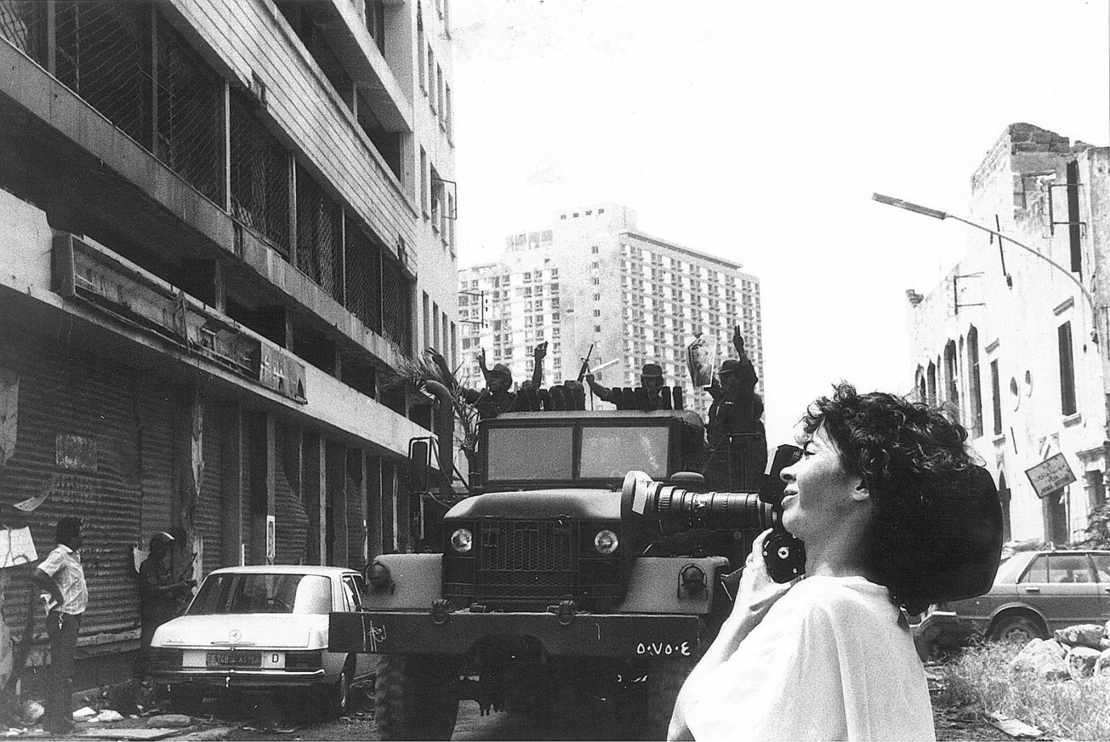 Jocelyne Saab, Filming Beirut, My City (1982). Picture by Farida Hamak