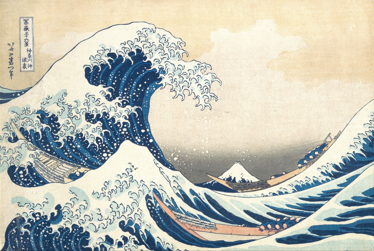 The Great Wave off Kanagawa, Kanagawa-oki Nami Ura Tsunami, Katsushika Hokusai, 1831
