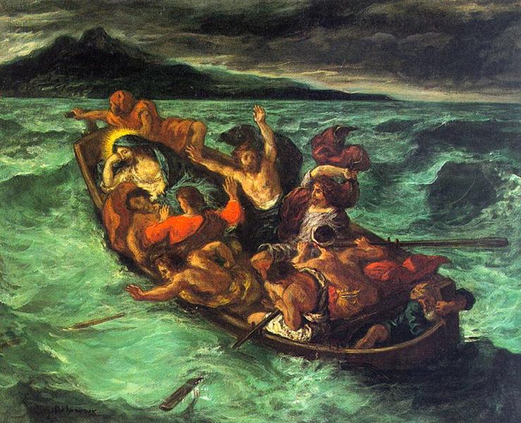 Christ on the Lake of Gennezaret, Eugene Delacroix, 1854
