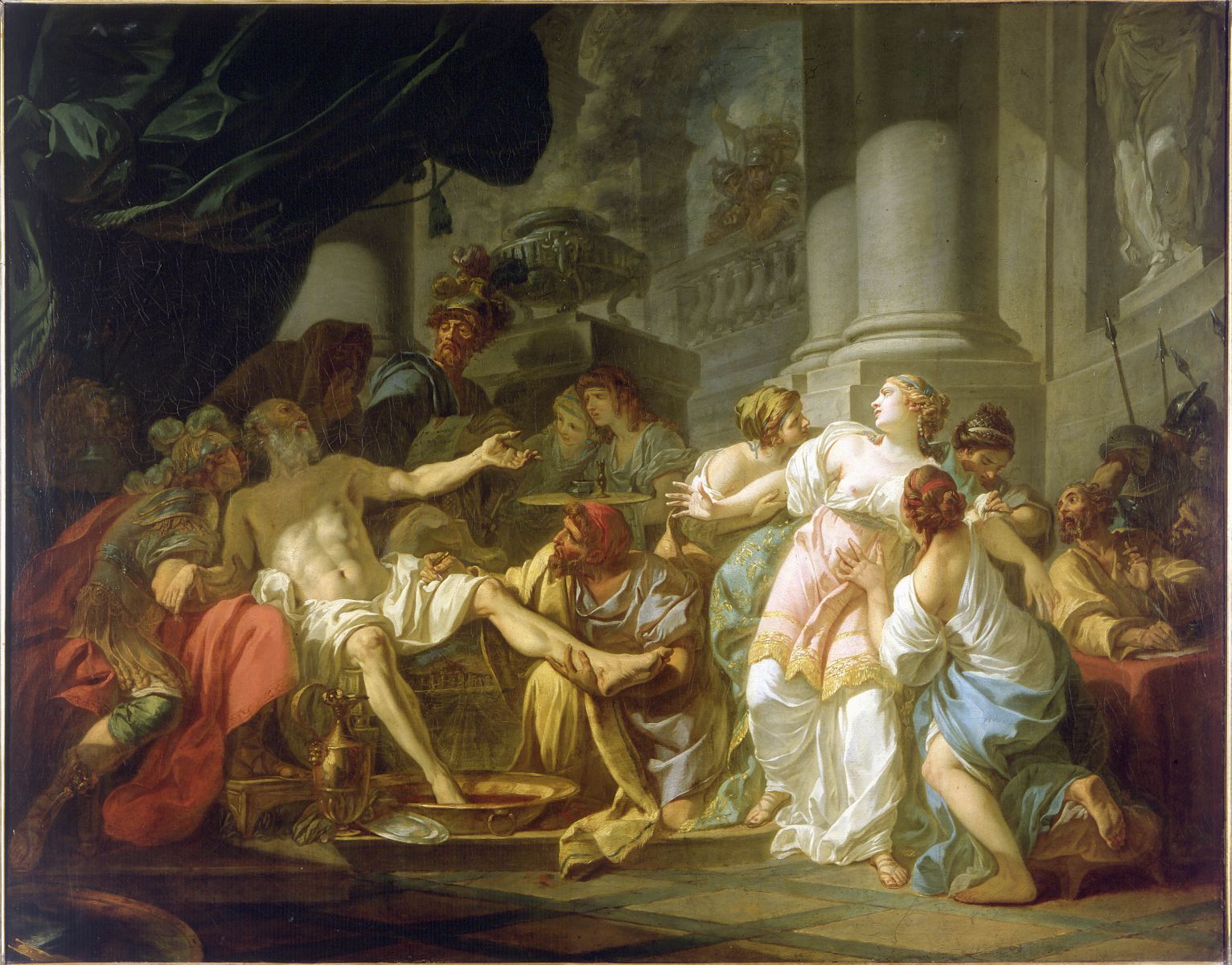 The death of Seneca, Jacques Louis David, 1748, Paris. 1825, Brussels